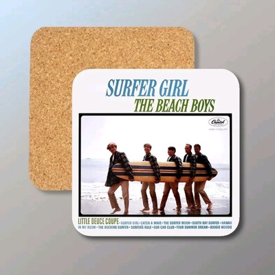 The Beach Boys - Surfer Girl -  cork backed coaster - FREE shipping