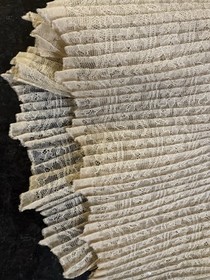 Antique/Vintage Victorian Accordion Pleated Beige Alencon Lace 7"W x 76"