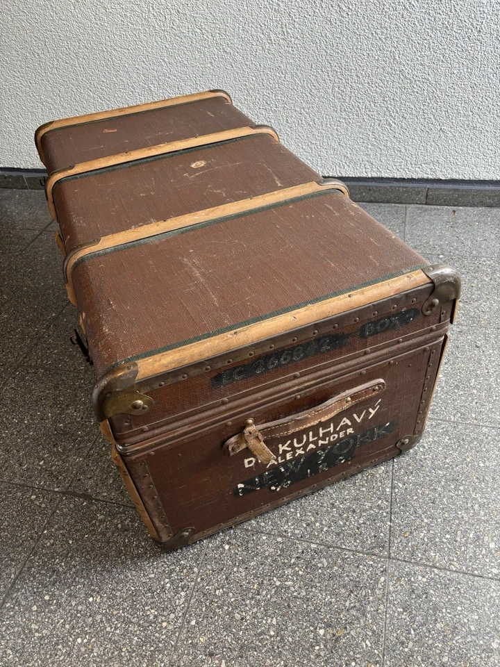 Antiker Überseekoffer - Reisetruhe - um 1900 - Bild 2 von 4