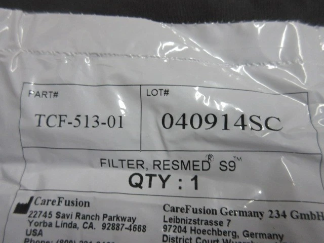 Filtro 7 CARE FUSION Res Med S9, TCF-513-0, NUEVO en paquete sellado Foto 2 de 4
