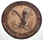 Vintage US Hockey Players Support Our Troops Patch Desert Storm Camo Military — photo 1