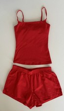 SOLD OUT SKIMS Fits Everybody Cami  Shorts Lounge Set Size XS Scarlet Red EUC
