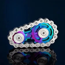 Gear Chain Fidgets Metal Sprocket Flywheel Toy for Focus Stress Relief Anxiety