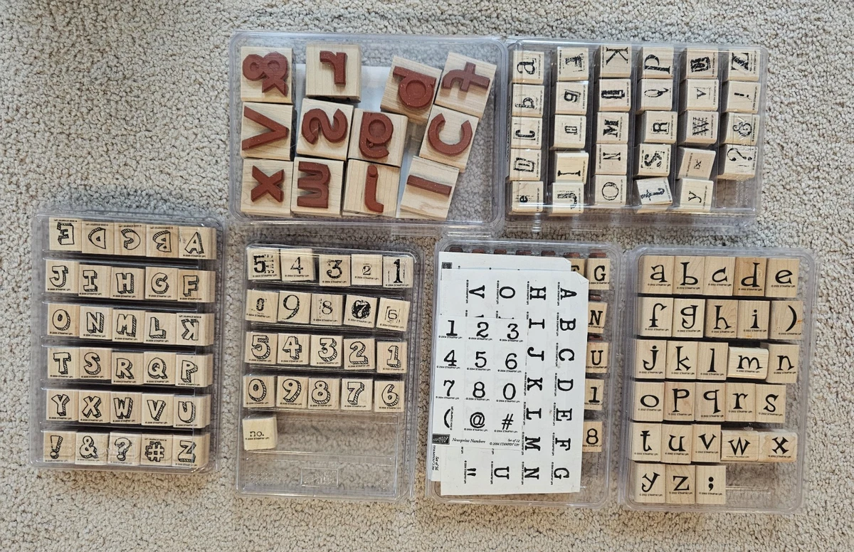 Stampin' Up! Scrapbooking Numbers & Letters Rubber Stamps for sale