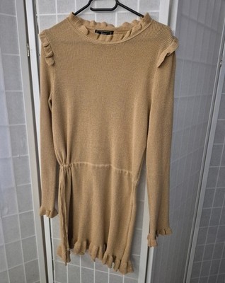 damen strickjacke gr.38 beige gold faina