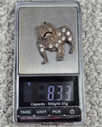 Vintage Signed DDD Bulldog Crystal .925 Sterling Silver Pendant 8.3 Grams 1.5" — photo 4