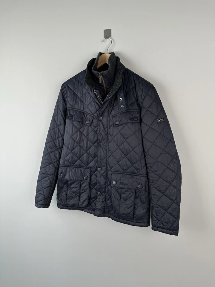  Chaqueta acolchada para parabrisas BARBOUR International azul marino talla S Foto 4 de 4