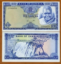 Zambia, 10 Kwacha, ND (1976), P-22, UNC
