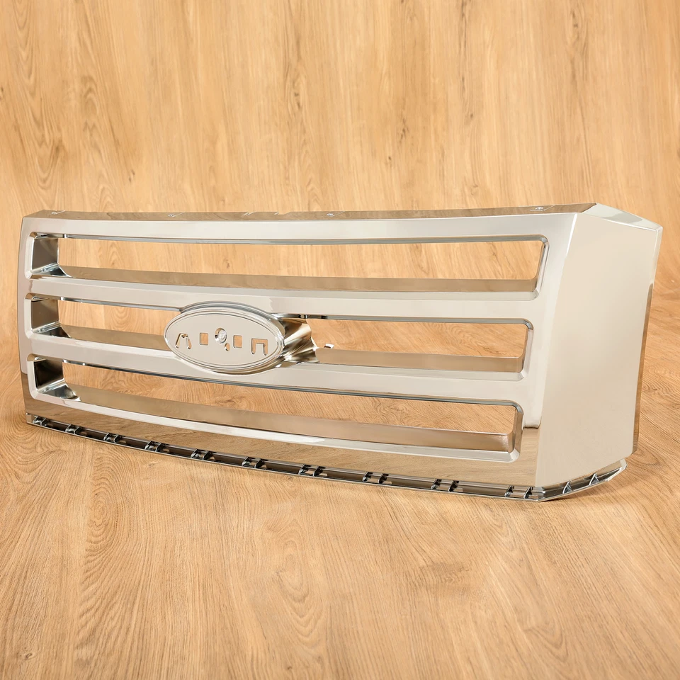 Conjunto de rejilla de parachoques delantero cromado para Ford Expedition 4 puertas 2007-2014 Foto 3 de 4