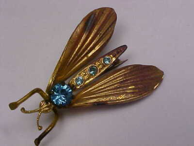 Broche ancienne or épingle Insecte