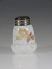 EAPG Hobbs Brockunier  Milk Glass Acorn Salt Shaker Decorated c.1896