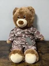2015 Build A Bear Teddy Military Camo Army Soldier Outfit Shirt, Pants, Dog Tag