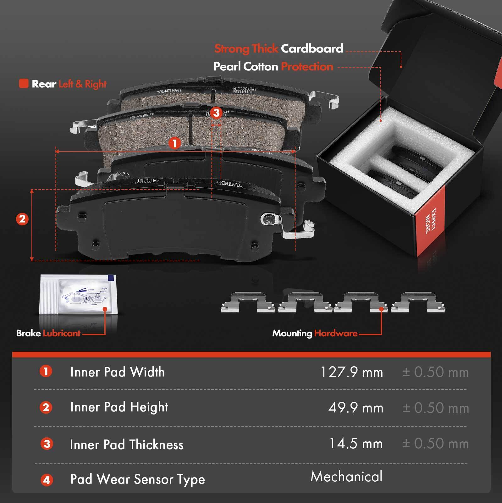Rear LH & RH Disc Brake Rotors + Brake Pads for INFINITI QX56 QX80