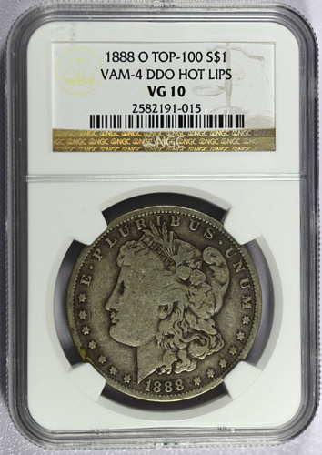 1888-O NGC VG 10 Top 100 VAM-4 DDO Hot Lips Silver Morgan Dollar