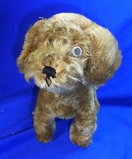 Vintage German Stuffed Animal Steiff or Hermann Dog Toy BF