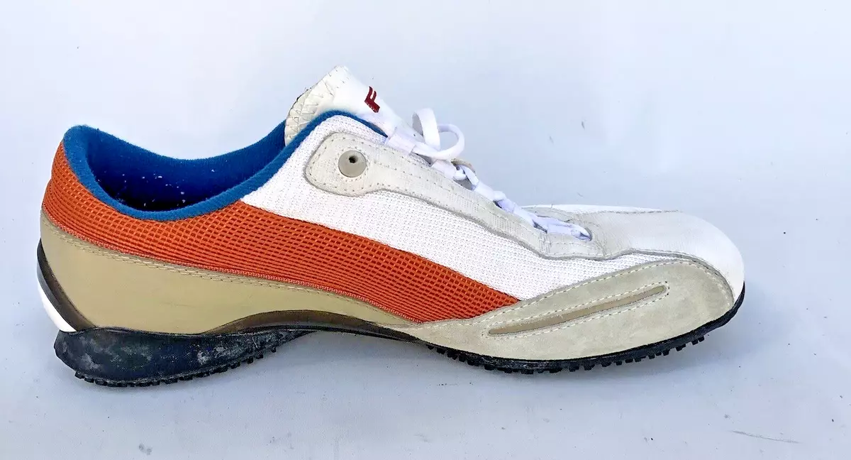 Rare Pirelli PZero Rosso Corsa Racing Shoe Sz 8.5 USM Wht Orng Tan Blu Driving