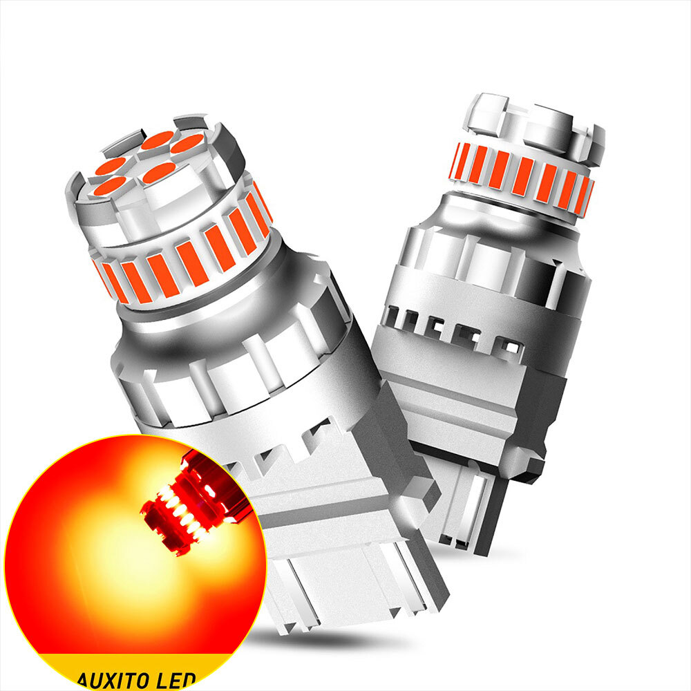 AUXITO 2PCS 3157 3057 Pure Red LED Signal Brake Stop Tail Light Bulbs For Chevy