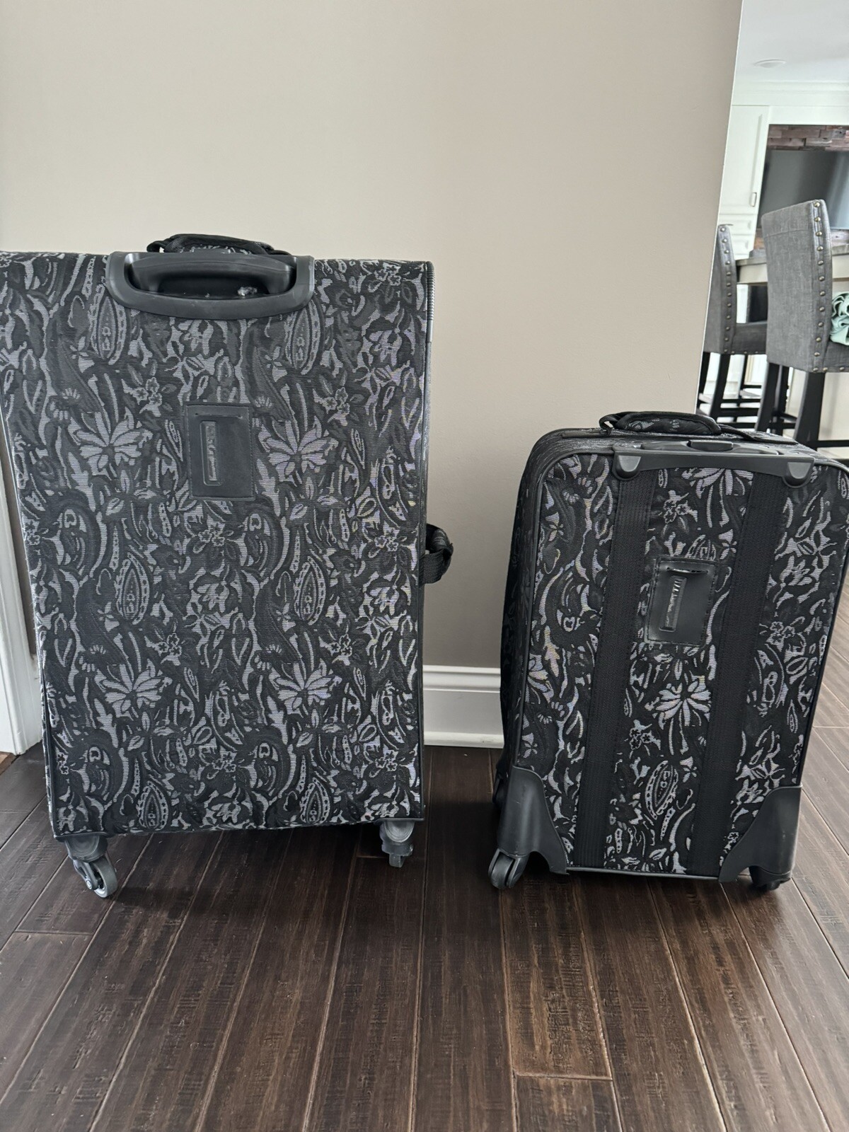 iPack 3Piece Luggage Set Floral Pattern eBay
