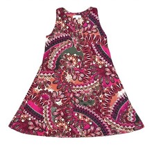 NWT Nine West Sleeveless V-neck Flowy 70s Inspired Print Dress Size 6 MSRP $99