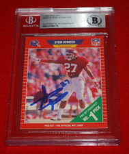 1989 Pro Set STEVE ATWATER Signed RC CARD Beckett slabbed  #492 COA 2