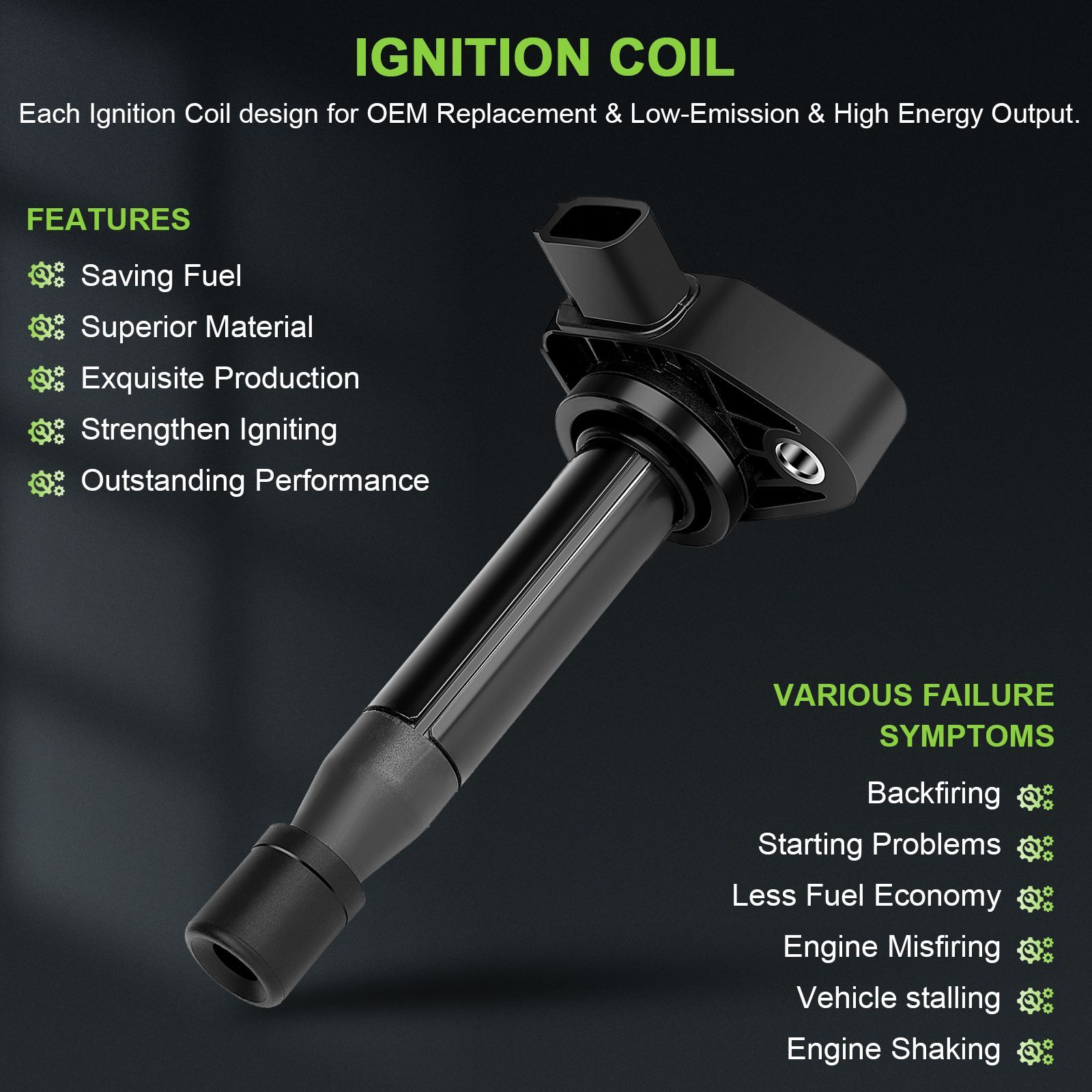 Ignition Coils Pack of 6 for 9909 Honda Accord Odyssey 3.0L 3.2L 3.5L