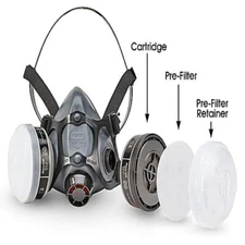  North 7 IN 1 LARGE HALF FACE GAS MASK Respirator Protection Spraying Painting
