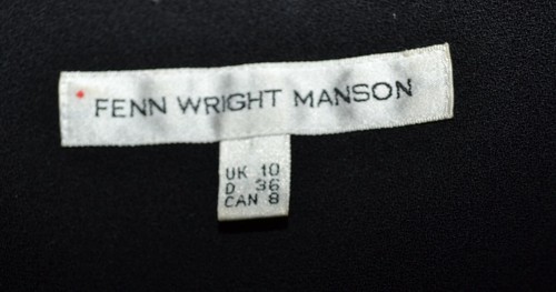 FENN WRIGHT MANSON BLACK WOOL LADIES JACKET SINGLE BREASTED BLACK UK 10 £180 - Picture 6 of 7
