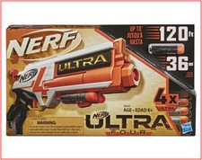 Nerf ULTRA FOUR Dart BLASTER 4 Ultra Darts - SHOOTS 120 Feet / 36m NEW
