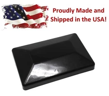 Black 4x6 Fence Post Caps  (3-5/8"x 5-5/8") 4 x 6 Nominal Fence Post Caps BLACK