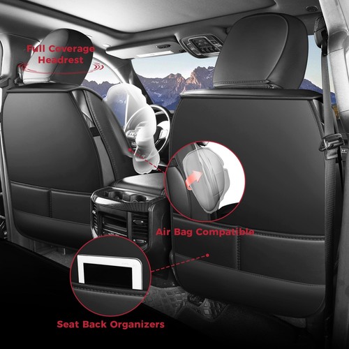 FREESOO Seat Covers for Dodge Ram 2002-2024 1500 2500 3500 Classic Crew Quad ... - Picture 5 of 8