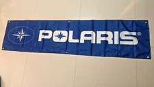 Polaris Motorcycles racing Banner Flag 2x8ft Garage Wall Art & Outdoor workshop