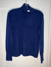 Neiman Marcus Cashmere Turtleneck Sweater Blue Size L. d27
