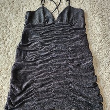 Wild Fable: Ruched Sparkle Dress, Size Womens XL, Color Black, NEW