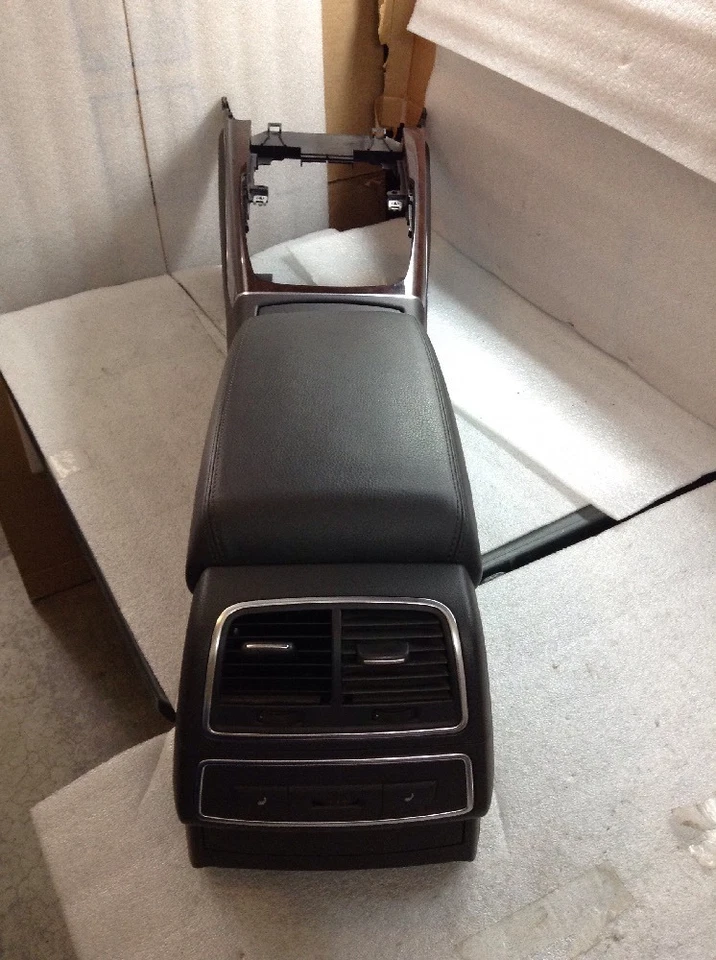 13 2014 2015 AUDI A6 S6 A7 S7 RS7 consola central cuero negro moldura madera OEM #93 Foto 3 de 4