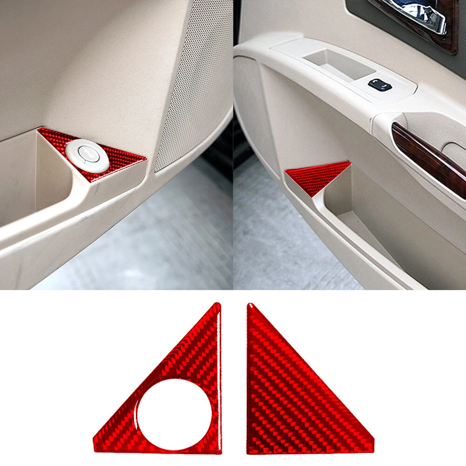 38Pcs Red Carbon Fiber Full Interior Kit Cover Trim For Cadillac CTS 2003-07 - Изображение 3 из 4