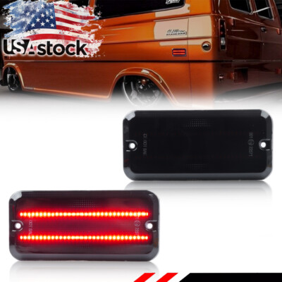 Smoke Red LED Rear Side Marker Light For 85-95 Chevy G10 G20 GMC G1500 G2500 Van