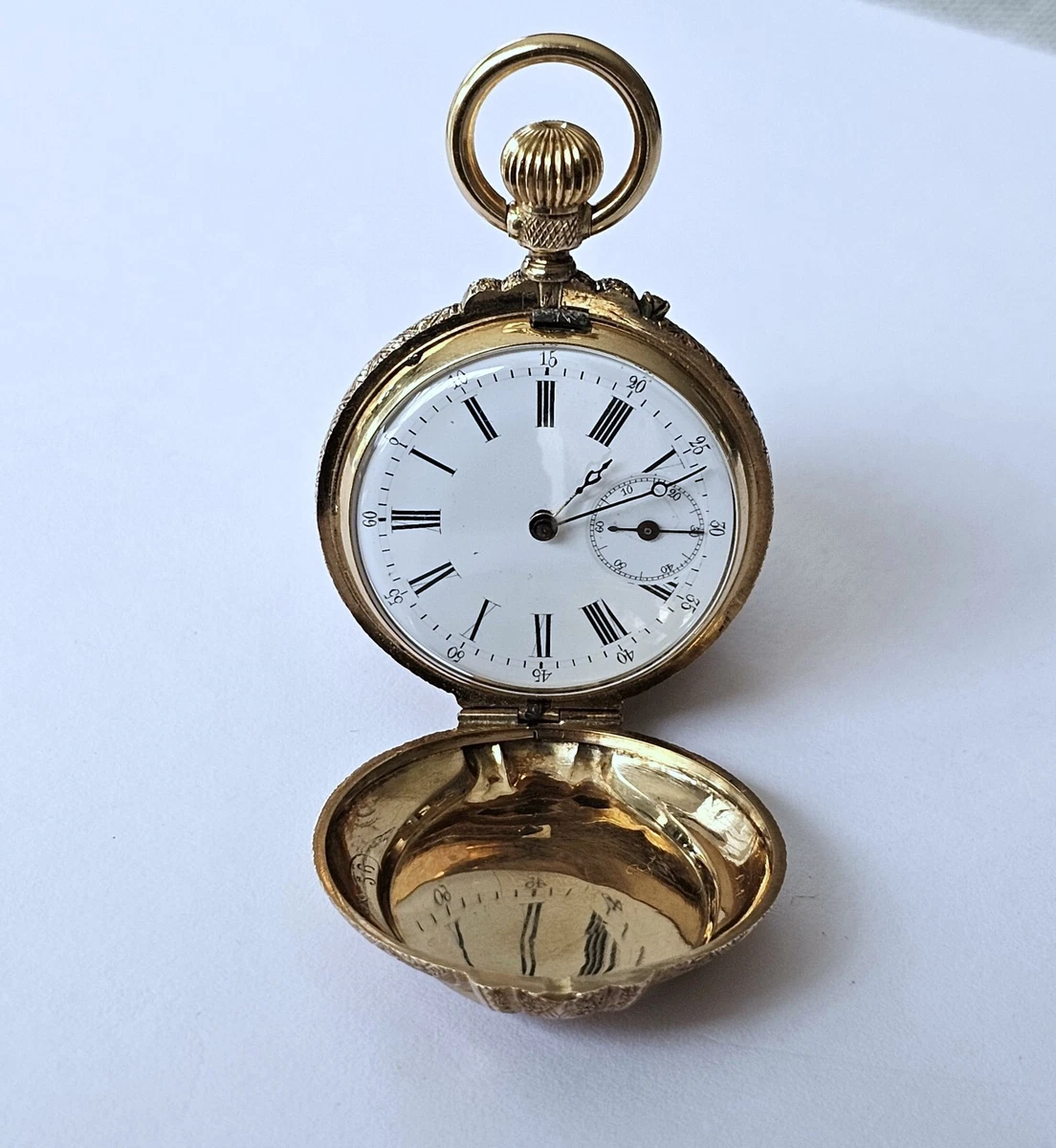 Switzerland Geneva 14k Gold Women s Gusset Watch Second Offset