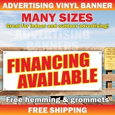FINANCING AVAILABLE Advertising Banner Vinyl Mesh Sign Credit cash receipt
