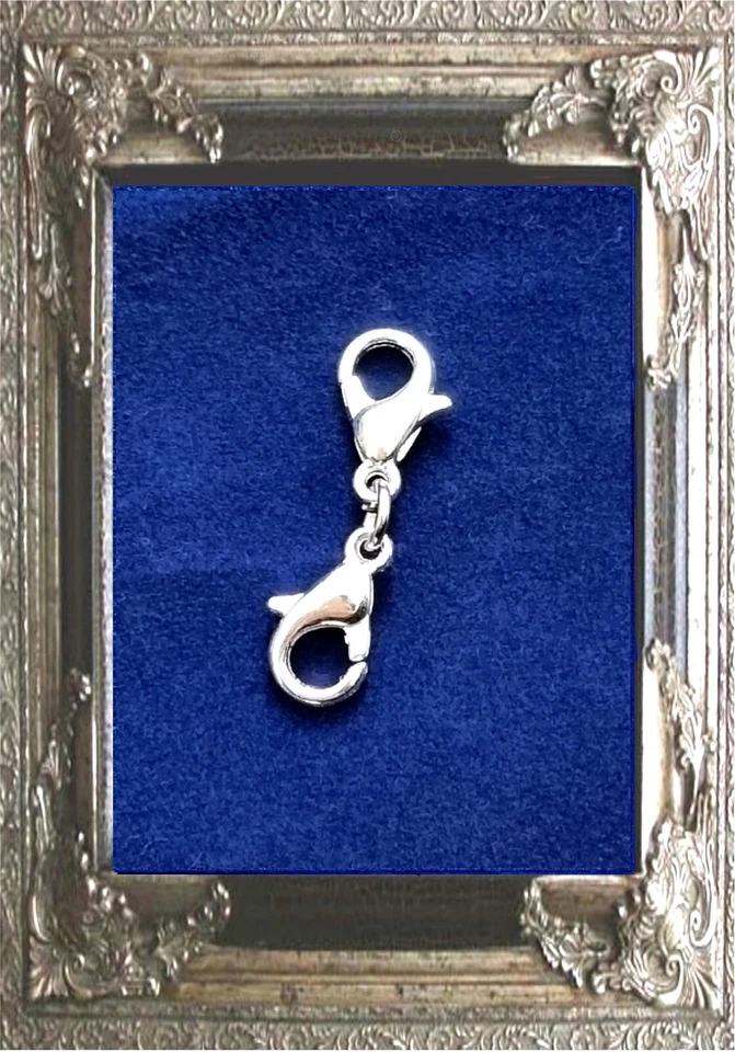 UNBRAND DOPPEL KARABINER DOPPELKARABINER VERSCHLUSS SILBER 10mm für ARMBAND und KETTE