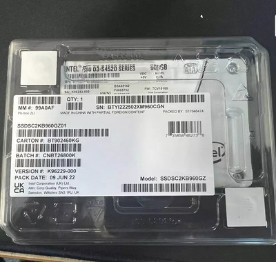 NEW Intel D3 S4520 960GB 2.5'' SSDSC2KB960GZ01 SATA Solid State Drive Free Ship