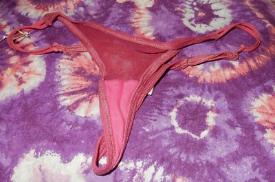 NWT CLO INTIMO RASPBERRY NYLON THONG UNDERWEAR OSFA