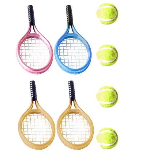Lot De 6 Porte-clés Raquette De Tennis Miniature - Simulation En PVC, Cadeau Souvenir Pour Fans De Tennis