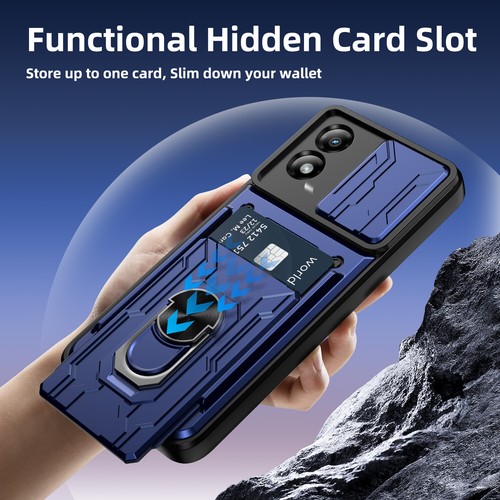 Funda tipo billetera a prueba de golpes con soporte + vidrio templado para Motorola Moto G Play 2024 - Imagen 38 de 83