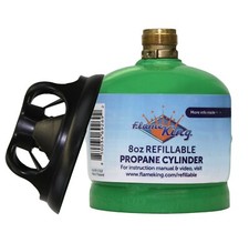 1/2 lb. Refillable Propane Tank for Small Lamps, Lanterns and Camp Stoves