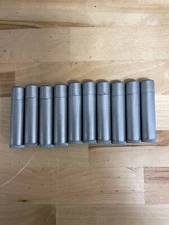 10 Pc Lip Balm Tubes, Silver Polypropylene Lip Balm Tubes w/ Caps