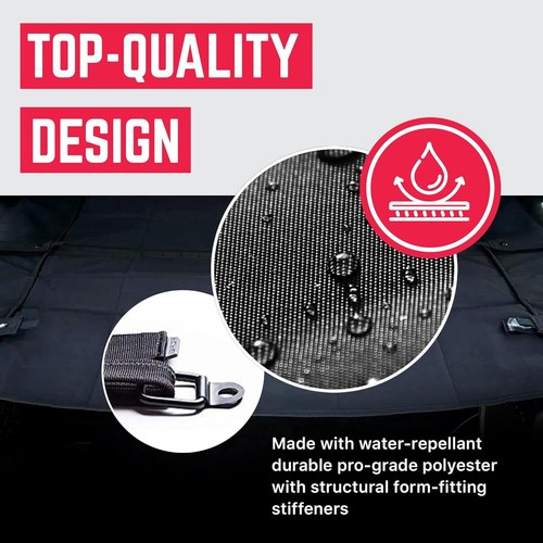 for Jeep JL 4 Door Cargo Cover Rear Trunk Luggage Security Curtain Protector - Picture 9 of 14