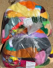 1LB Felting Wool Color Assortment Sampler, Roving Fiber 28+ Colors! Craft Fiber