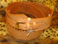 Natural, Hip Size 50 , Plain Leather Gun Belt, 2 1/2"