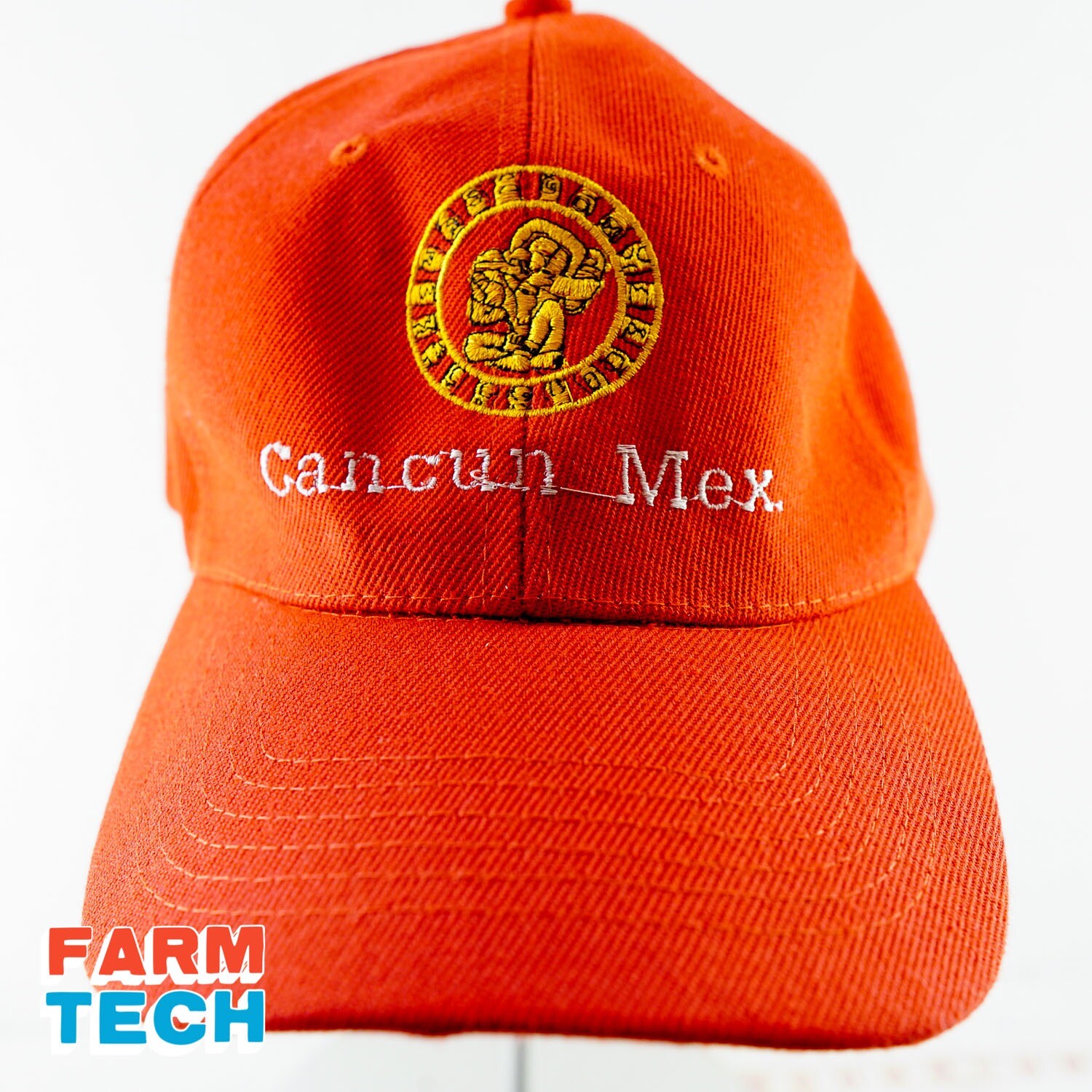 VINTAGE CANCUN MEXICO RED EMBROIDERED Cap Hat SNAPBAC… Gem