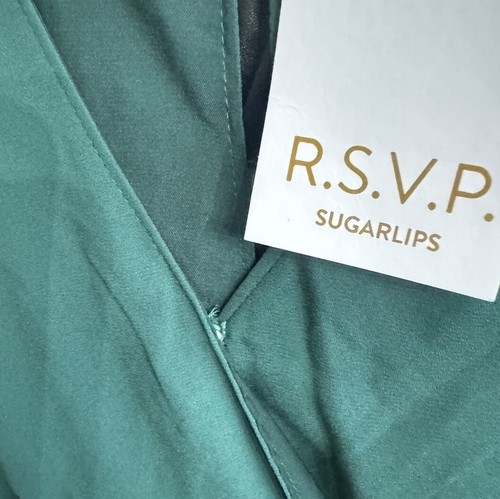 NWT RSVP Sugarlips- PLEATED MAXI DRESS IN DARK EMERALD- Size Medium- Gorgeous- - Picture 6 of 11